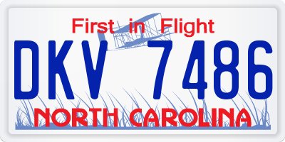 NC license plate DKV7486