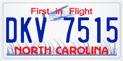NC license plate DKV7515