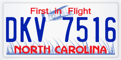 NC license plate DKV7516
