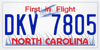 NC license plate DKV7805
