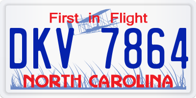 NC license plate DKV7864