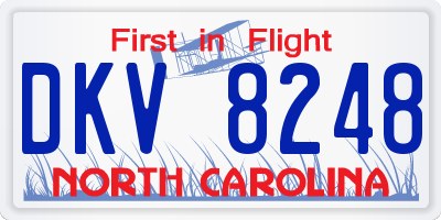 NC license plate DKV8248