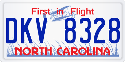 NC license plate DKV8328