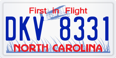 NC license plate DKV8331