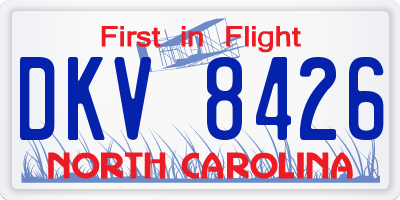 NC license plate DKV8426