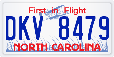 NC license plate DKV8479