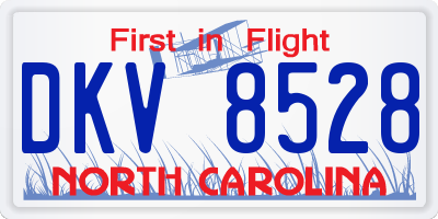 NC license plate DKV8528