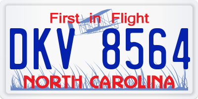 NC license plate DKV8564