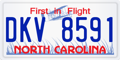 NC license plate DKV8591