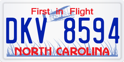 NC license plate DKV8594