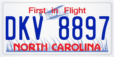 NC license plate DKV8897