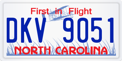 NC license plate DKV9051