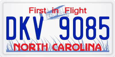 NC license plate DKV9085