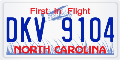 NC license plate DKV9104