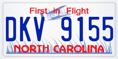 NC license plate DKV9155
