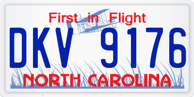 NC license plate DKV9176