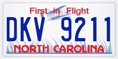 NC license plate DKV9211