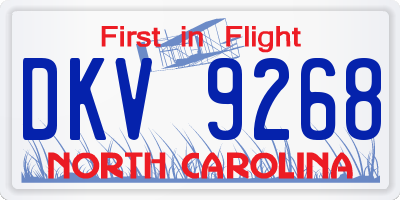 NC license plate DKV9268