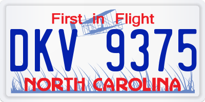 NC license plate DKV9375