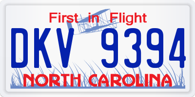 NC license plate DKV9394