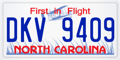 NC license plate DKV9409