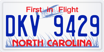 NC license plate DKV9429