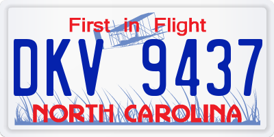NC license plate DKV9437