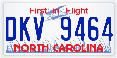 NC license plate DKV9464