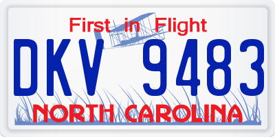 NC license plate DKV9483
