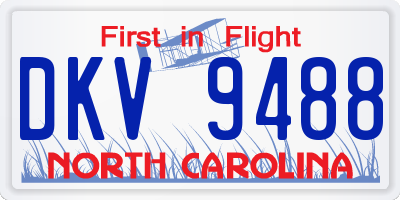 NC license plate DKV9488