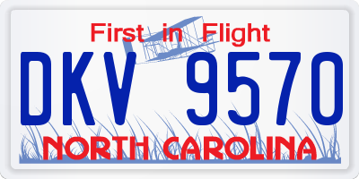 NC license plate DKV9570