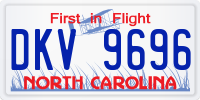 NC license plate DKV9696