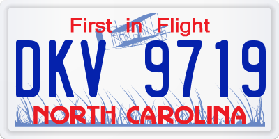 NC license plate DKV9719