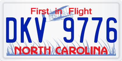 NC license plate DKV9776