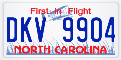 NC license plate DKV9904