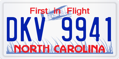 NC license plate DKV9941