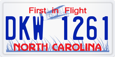NC license plate DKW1261