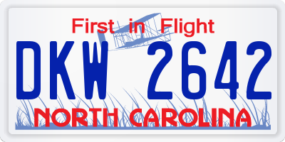 NC license plate DKW2642