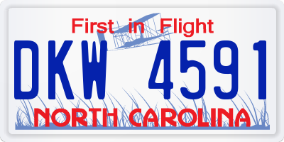 NC license plate DKW4591