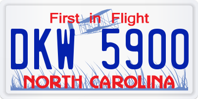 NC license plate DKW5900