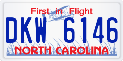 NC license plate DKW6146