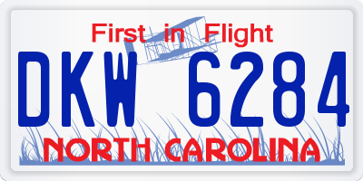 NC license plate DKW6284