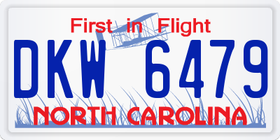 NC license plate DKW6479