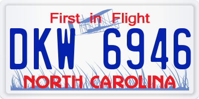 NC license plate DKW6946