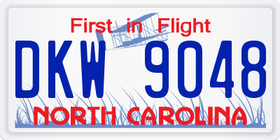 NC license plate DKW9048