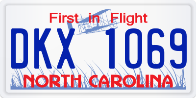NC license plate DKX1069