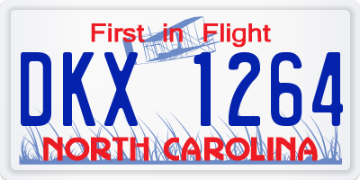 NC license plate DKX1264