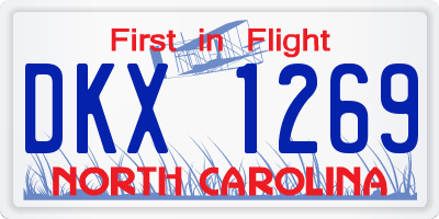 NC license plate DKX1269