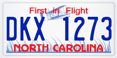 NC license plate DKX1273