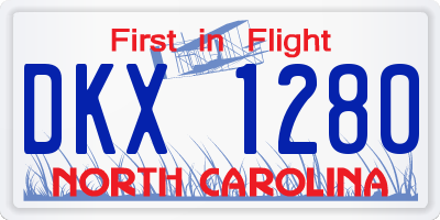 NC license plate DKX1280
